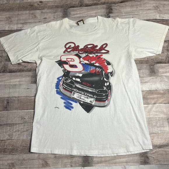 nutmeg mills Other - Dale Earnhardt Shirt Size XL White Vintage 90s Nutmeg NASCAR Racing Tee Chevy